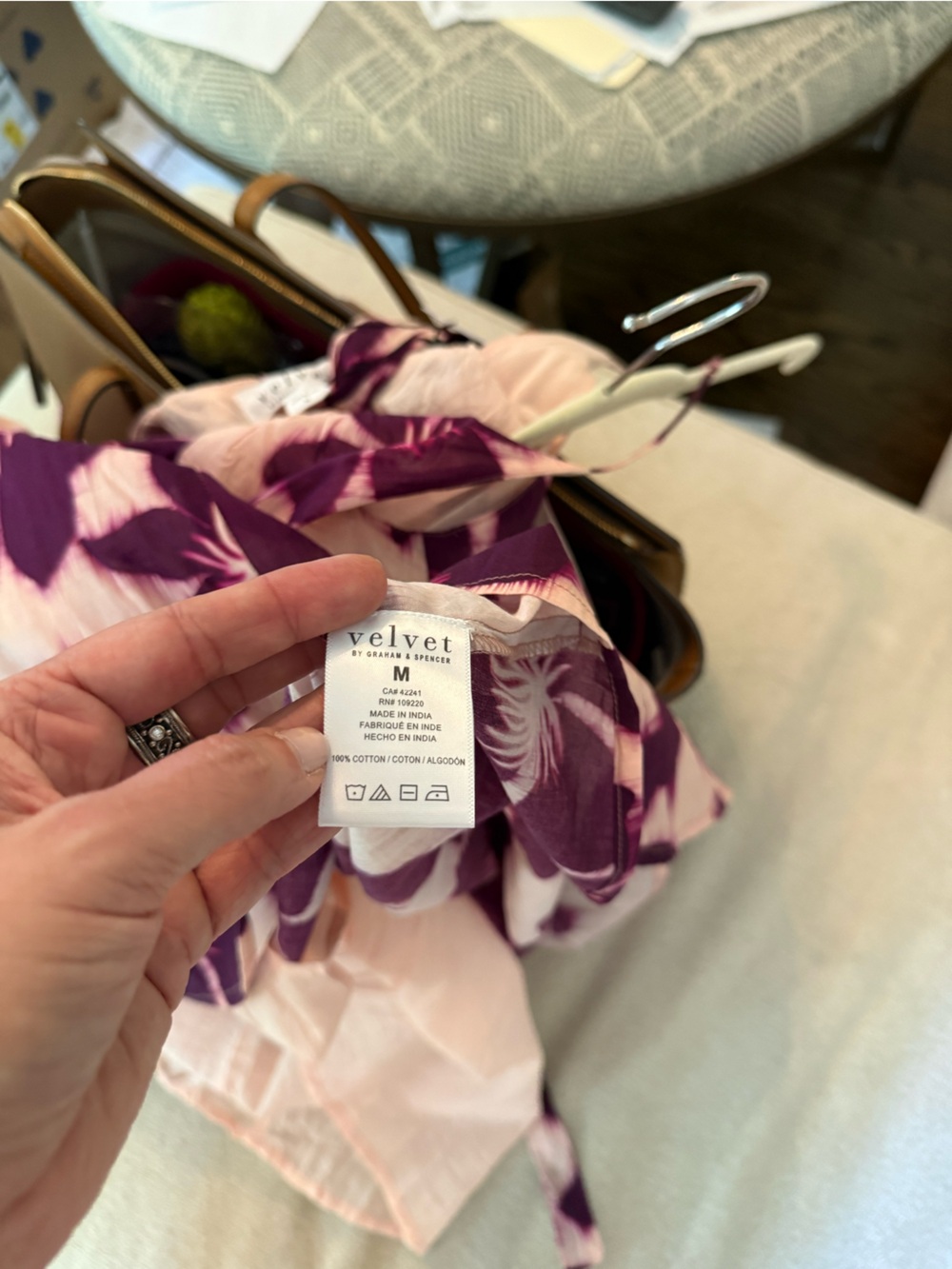 New with Tags Velvet by Graham & Spencer Midi Dress Pink Size Medium Floral - Picture 7 of 9